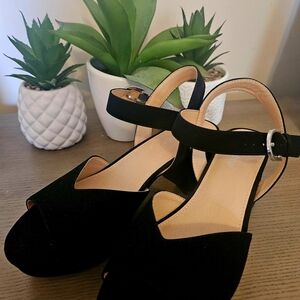 Chic Black Open-Toe Heels